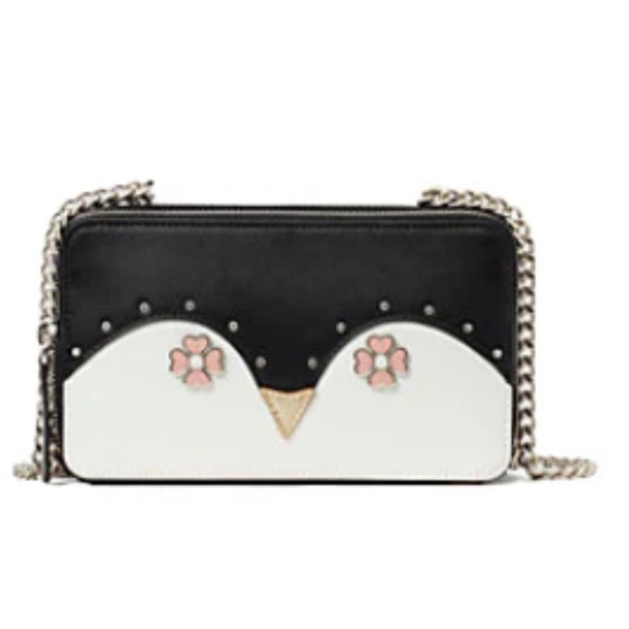 kate spade Handbags - Kate spade collectible frosty double zip adjustable silver chain crossbody bag